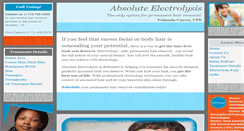 Desktop Screenshot of absoluteelectrolysishouston.com